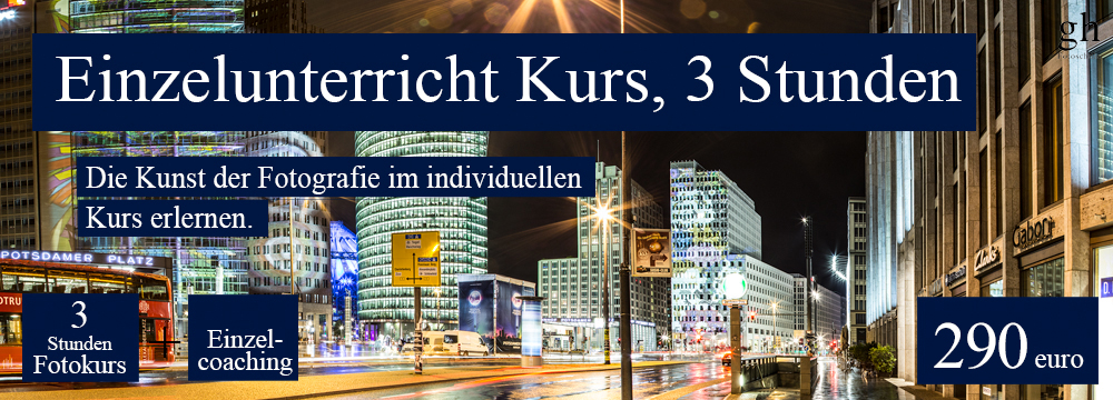 Einzelunterricht Fotografie. 5 Stunden Gutschein.